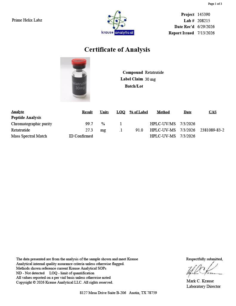 PH-RT3 30mg Certificate of Analysis 3