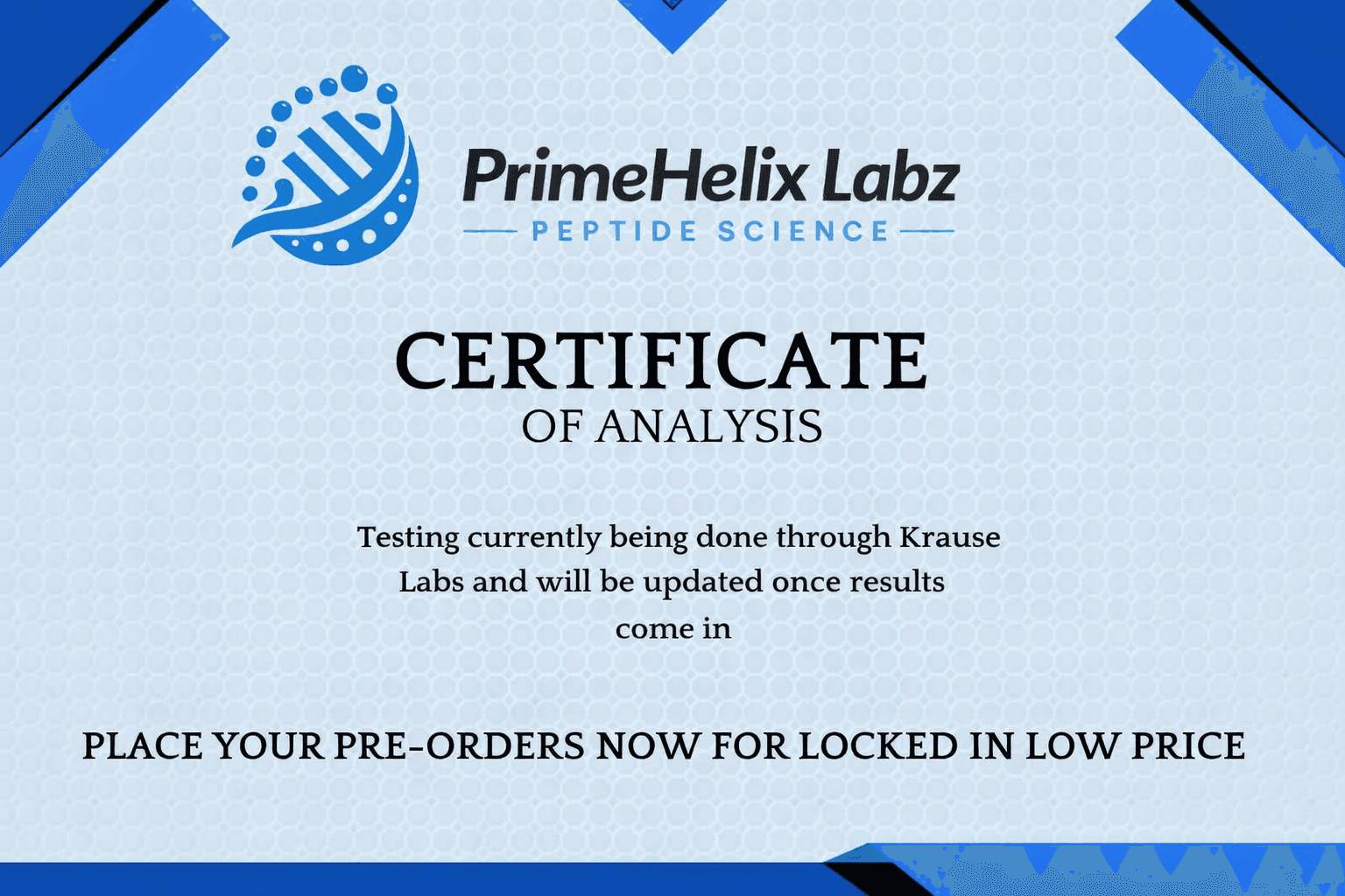 MOTS-c 40mg (Pre-sale waiting on COA results) Certificate of Analysis